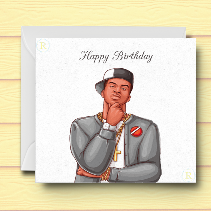 Black Boy Birthday Card K